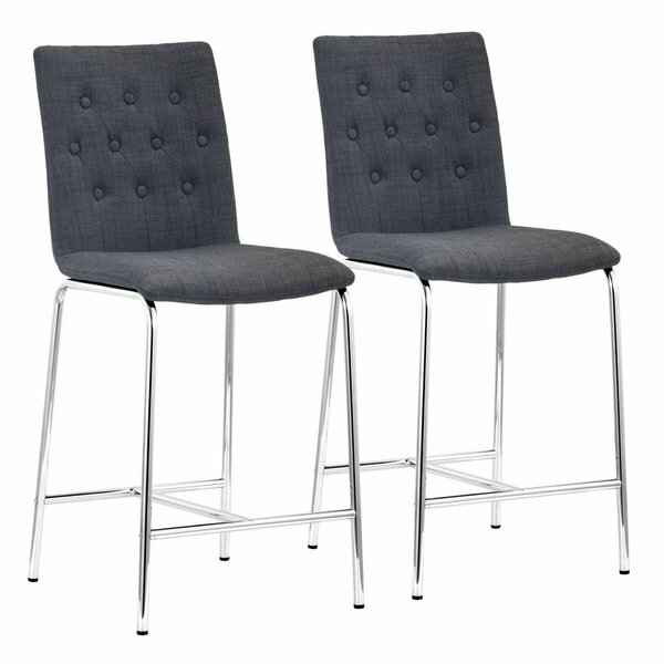 Homeroots 39 x 16.5 x 19.7 in. Uppsala Counter Chair, Graphite 396508